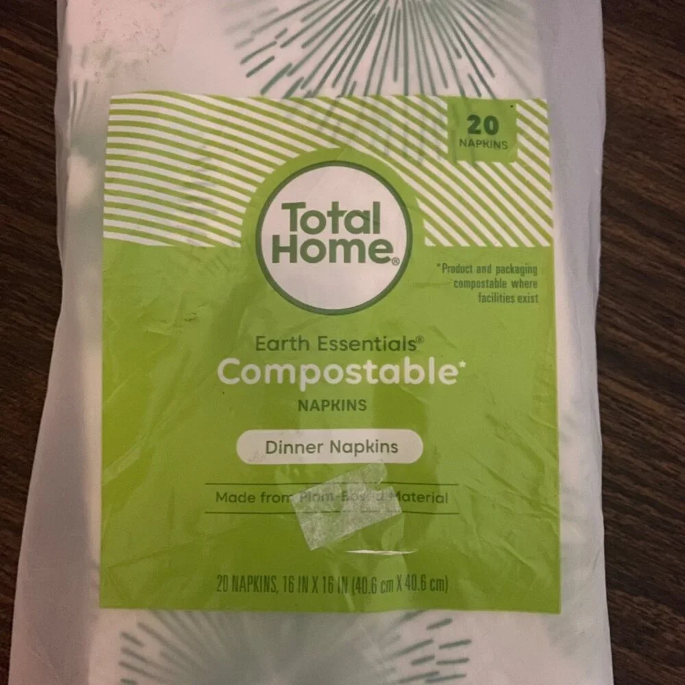 Total Home Earth Essentials Compostable Dinner Napkins - 20 Pack‎ 16